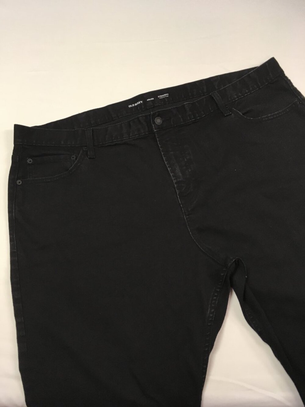 Old Navy Jeans Black Denim Straight Built In Flex Casual Comfortable Men 46 x 30